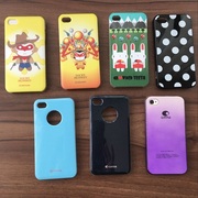 comma珂玛适用iPhone4/4S手机壳边透保护壳卡通彩套超薄背壳