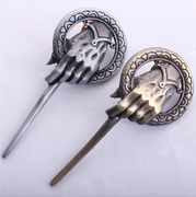 冰与火之歌权力的游戏徽章钥匙扣国王权杖手胸针挂件