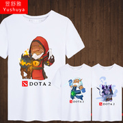 塔2男士t恤短袖dota2游戏周边衣服纯棉体恤衫术士隐形刺客宙斯