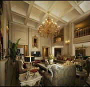 法式新古典奢华别墅样板房 室内CAD施工图17张高清效果图豪宅设