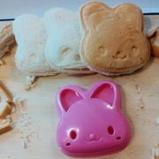 小兔三明治模具动物口袋面包机，儿童diy米饭，便当制作宝宝卡通吐司