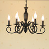 美式风客厅铁艺吊灯现代简约餐厅蜡烛灯，复古卧室房间温馨法式灯具