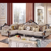 欧式新古典(新古典)布艺沙发，组合客厅大小户型整装，沙发l型转角贵妃可拆洗