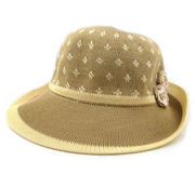 春夏季帽子女士针织编织草帽礼帽薄款钩花大沿遮阳遮阳渔夫帽