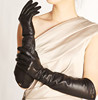 ELMA真皮手套女士秋季时尚超长款羊皮手套保暖防风防寒 EL018
