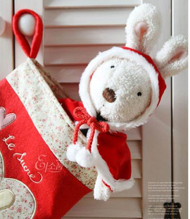 砂糖兔公仔毛绒玩具圣诞披风款儿童新年生日礼物软绵绵公仔