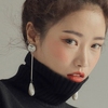 韩国进口耳饰女大水钻耳钉简约百搭珍珠水滴耳坠长款气质显瘦耳环