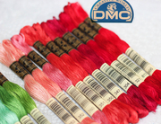法国dmc绣线25#红色系青木，和子日式花草，绣常用色(常用色)套装立体刺绣