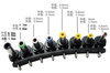  笔记本移动电源万能转接头 8排转座(弯头) 转换头 插头 8合1