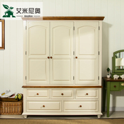美式乡村衣柜经济型房间柜子实木板式组装柜子成人卧室BL033美乡