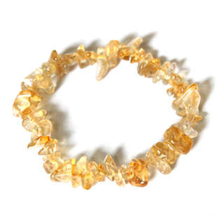 天然黄水晶手链天然黄水晶，碎石手串不定型黄水晶碎石手链