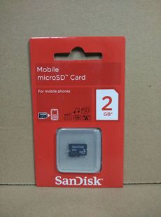 送卡套 sandisk闪迪 tf 2g  micro sd卡 手机内存卡 老款相机卡 车载sd卡存储卡 如意卡 存储卡非sdhc低速卡