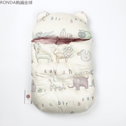 韩国 AriBeBe秋冬季 手工纯棉新生儿婴儿防踢被 宝宝加厚睡袋60cm