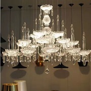 简约现代奢华提线水晶玻璃吊灯客厅创意时尚餐厅楼梯吊线个性灯具