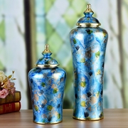 欧式陶瓷储物罐子家居软装饰品陶罐客厅高档样板间瓷器创意摆件