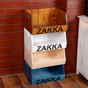 zakka实木加厚蔬菜水果厨房，置物架收纳筐储物架厨房用品用具菜架