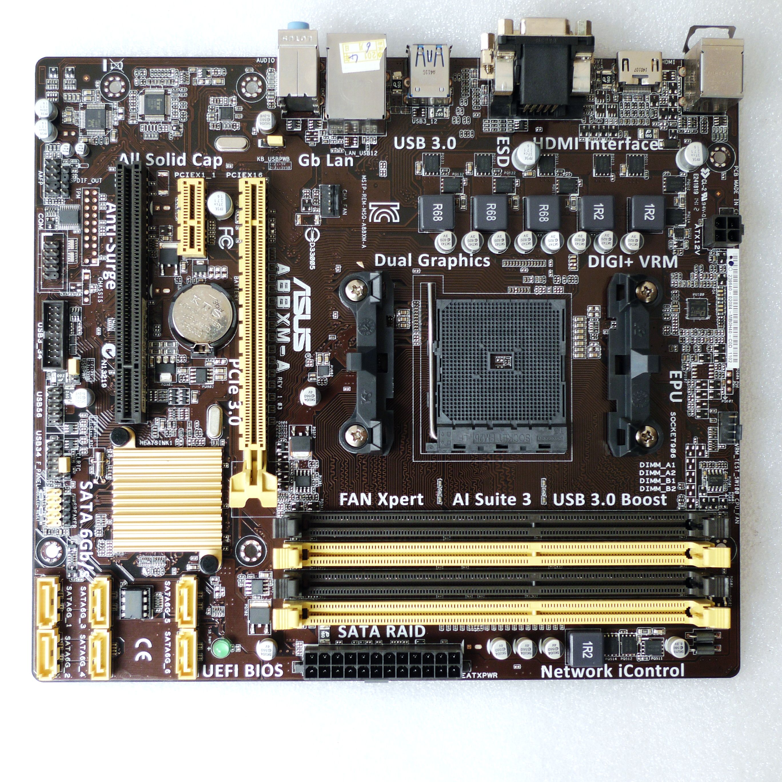 一线 A88主板 Asus 华硕 A88XM-A FM2+ DDR