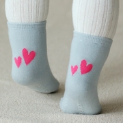 W243韩国KIDS CLARA爱心宝宝短袜 婴儿童袜子 防滑空调睡眠袜