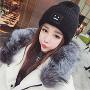 毛线帽子女冬季韩版休闲可爱加厚保暖针织帽学生情侣尖尖帽潮