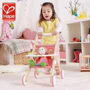 娃娃手推车 儿童平衡木质学步车过家家玩具车四轮托拉车玩具