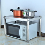 厨房不锈钢微波炉置物架单层厨房置物架甲醛吸收音频连接床头
