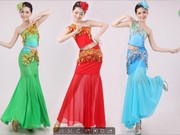 傣族舞蹈演出服饰服装女装舞台表演民族服装秧歌服孔雀服