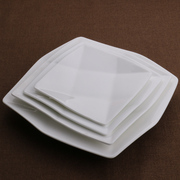 纯白骨瓷盘 餐具陶瓷 菜碗盘 深汤盘 方汤盘 牛排盘 餐盘饭盘