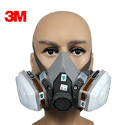 3m6100防毒面罩喷漆专用装修甲醛异味活性炭，防尘面具男士