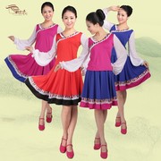广场舞服装，杨艺红草民族舞蹈服装套装长袖藏族，舞台装演出服