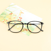 超轻超细塑钢文艺女款眼镜钨钛近视，方框男士镜架黑框可佩成品潮