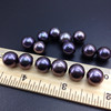 黑珍珠6-12mm 天然淡水正圆无暇裸珠散珠全孔DIY珠宝饰品染色配珠
