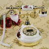 欧式田园复古老式古董，陶瓷工艺酒店家用来电显示固话座机电话机