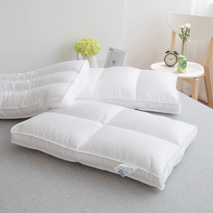 出口日本超柔软羽丝绒枕芯，中低枕日式五星级立体纤维枕可水洗