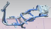 UG\PROE\solidworks三维造型/CAD制图/摩托车电瓶车车架设计扫描