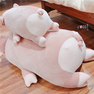 韩国可爱趴趴猪公仔小猪娃娃女生睡觉抱枕大玩偶靠垫超萌毛绒玩具