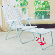 沙滩躺椅塑料折叠午休椅，白色躺椅折叠白色塑料躺椅午休折叠椅躺椅