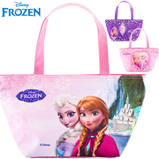 迪士尼手提袋公主儿童包包，冰雪奇缘补习便当帆布女童斜挎宝宝便携