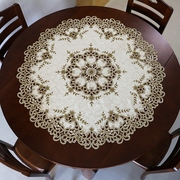 大圆桌布布艺欧式美式中式圆形，刺绣花镂空餐桌，垫茶几盖巾家用台布