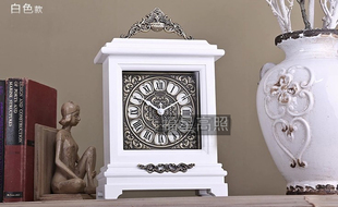 座钟实木摆钟客厅古典时尚，创意复古座钟，欧式仿古台钟田园钟表