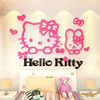 hellokitty猫3d立体墙贴亚克力动漫，贴画儿童房，女孩卧室卡通装饰贴
