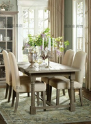 欧式实木做旧长方形餐桌美式橡木，仿古餐桌法式地中海风格家