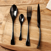 德国kaya黑金高档西餐餐具套装牛排叉两件套不锈钢叉勺三件套