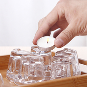 手工吹制耐热水晶玻璃茶具茶壶保温加热圆形暖茶器蜡烛加热底座