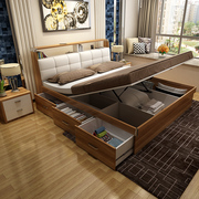 定制板材床储物床双人床简约衣柜梳妆台卧室成套家具套装组合六件