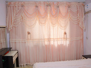 高档客厅窗帘大气蕾丝，窗帘韩式公主卧室窗帘，订做纱帘成品窗帘