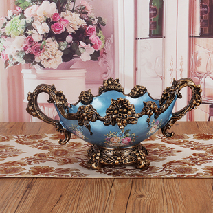 创意欧式茶几时尚，干水果盘树脂客厅家居装饰品，结婚现代茶几