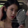 韩国进口镜子化妆镜手拿把手，椭圆形公主镜全智贤星星同款