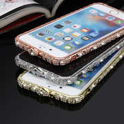 适用苹果6s手机边框 iPhone7奢华水钻壳7plus金属手机壳8钻石边框
