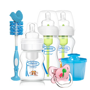 布朗博士奶瓶新生婴儿防胀气宽口径玻璃奶瓶，0-6个月防呛奶1岁以上