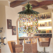 漫咖啡小吊灯创意地中海东南亚水晶吊灯波西米亚餐厅灯吧台过道灯